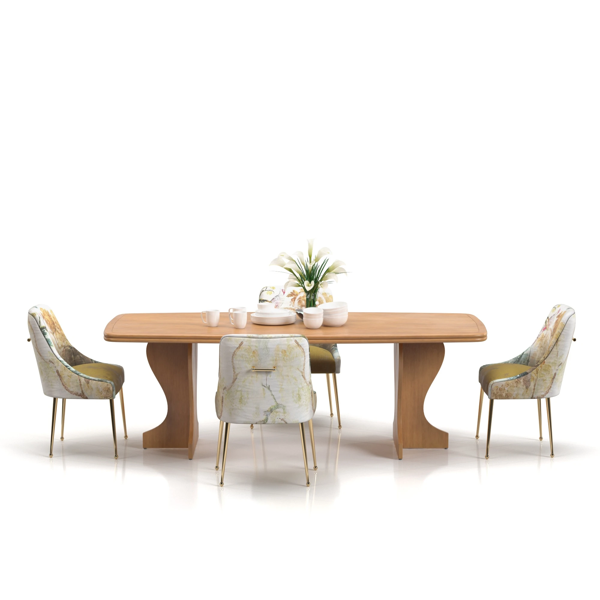 Dining Set 10 3D Model_06